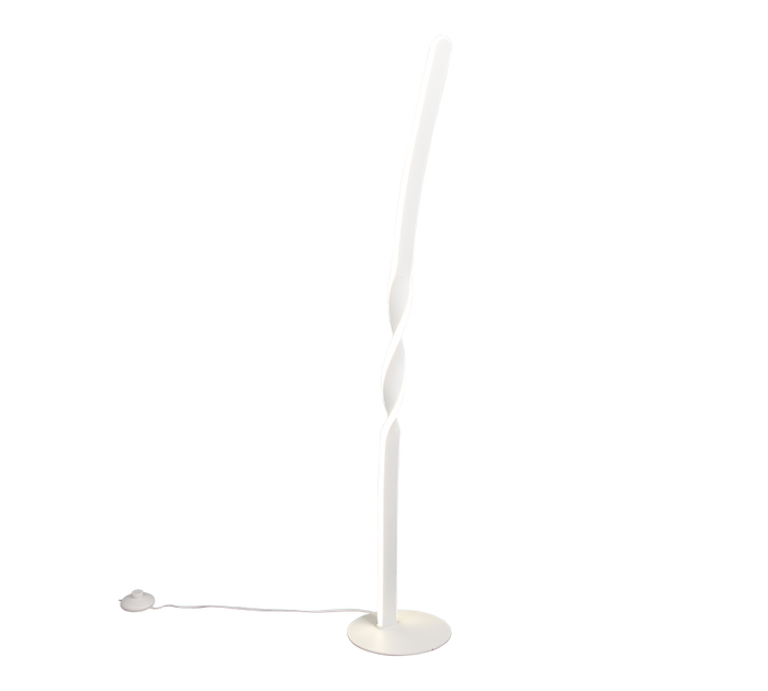 Piantana LED, metallo, bianco, H 110 cm, Ginko