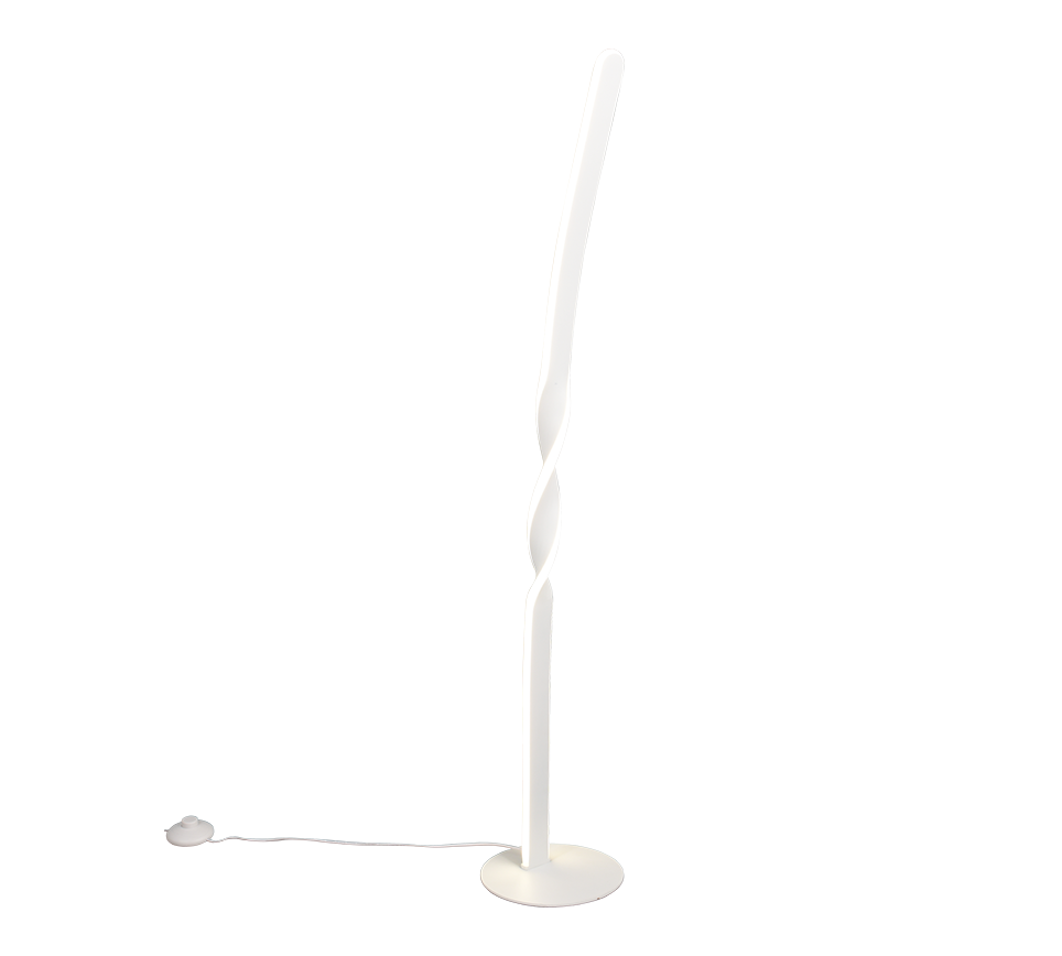 Piantana LED, metallo, bianco, H 110 cm, Ginko