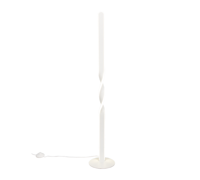 Piantana LED, metallo, bianco, H 110 cm, Ginko