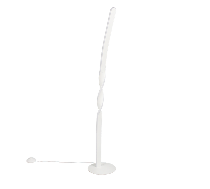 Piantana LED, metallo, bianco, H 110 cm, Ginko