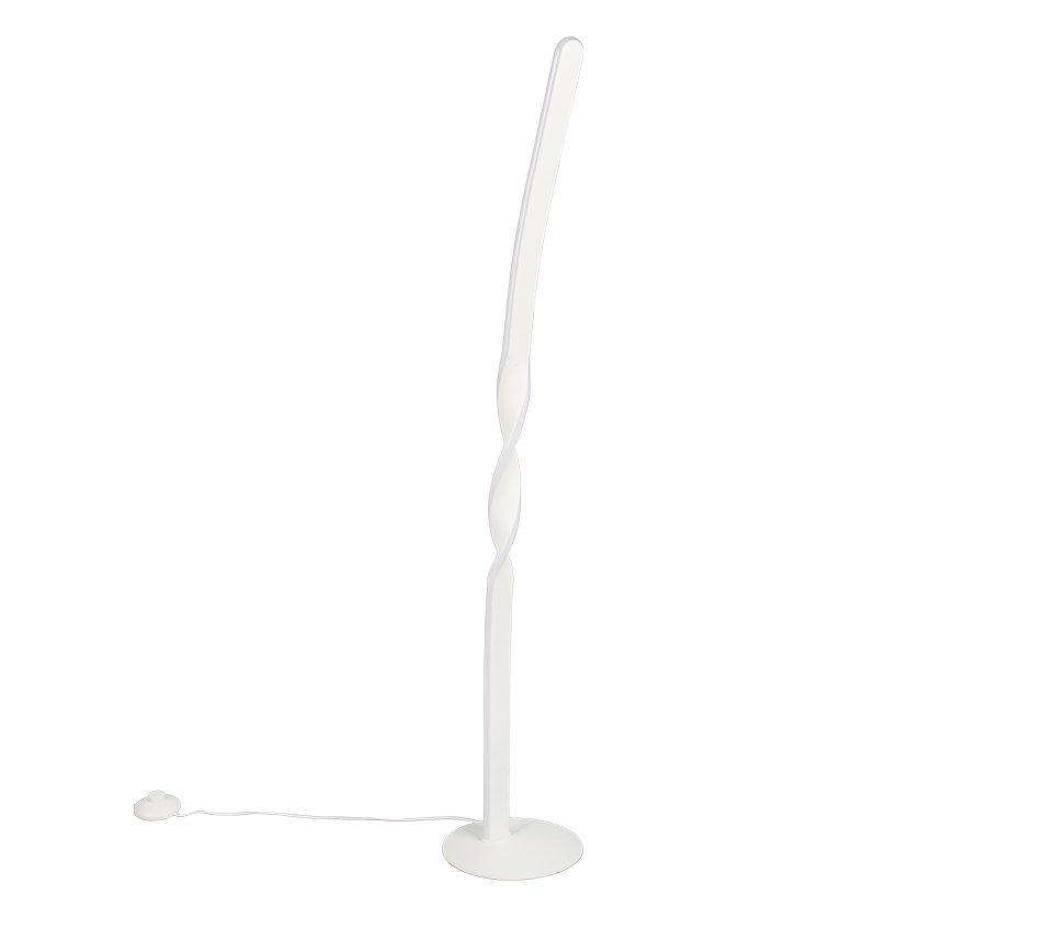 Piantana LED, metallo, bianco, H 110 cm, Ginko