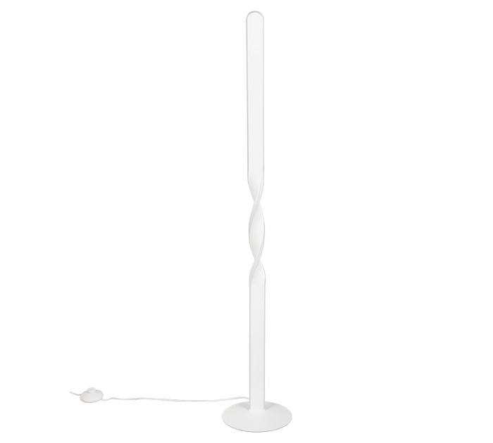 Piantana LED, metallo, bianco, H 110 cm, Ginko