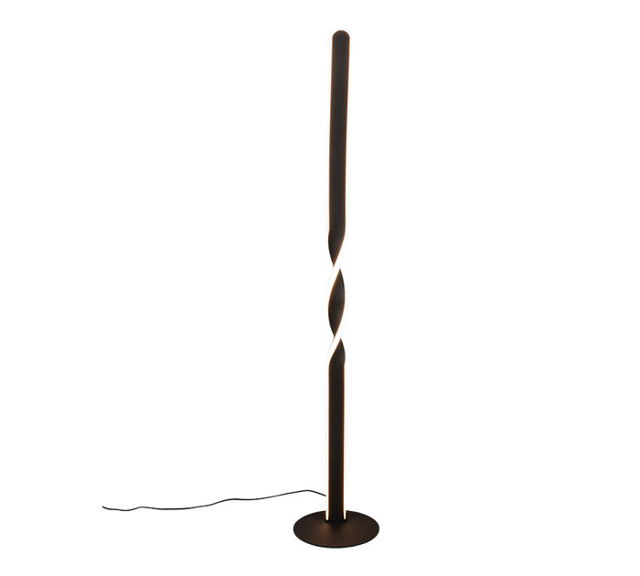 Piantana LED, metallo, nero, H 110 cm, Ginko