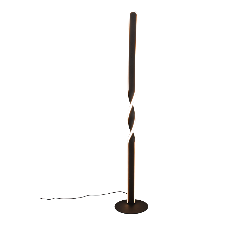 Piantana LED, metallo, nero, H 110 cm, Ginko