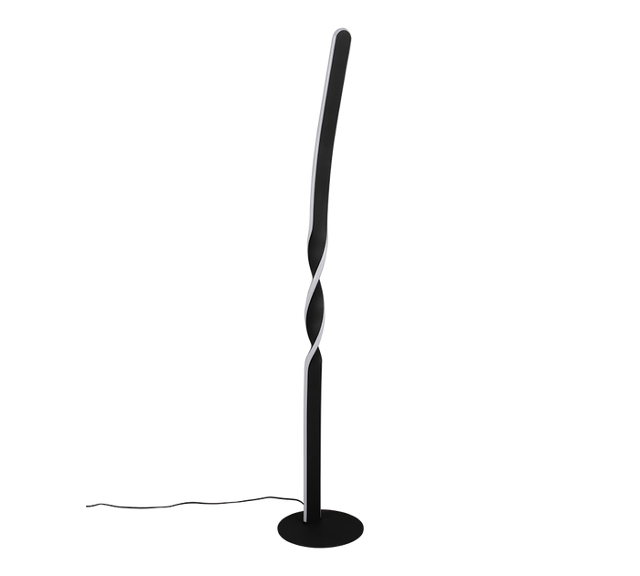 Piantana LED, metallo, nero, H 110 cm, Ginko