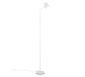 Piantana LED, plastica, bianco, H 145 cm, Pongo