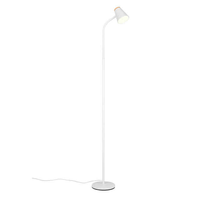 Piantana LED, plastica, bianco, H 145 cm, Pongo