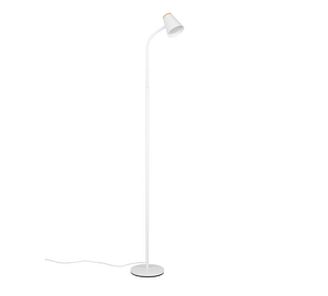 Piantana LED, plastica, bianco, H 145 cm, Pongo