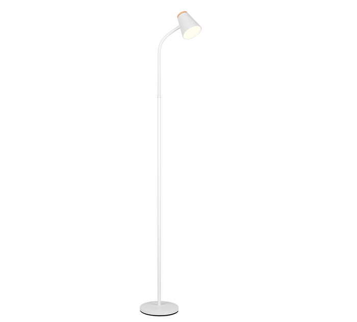 Piantana LED, plastica, bianco, H 145 cm, Pongo