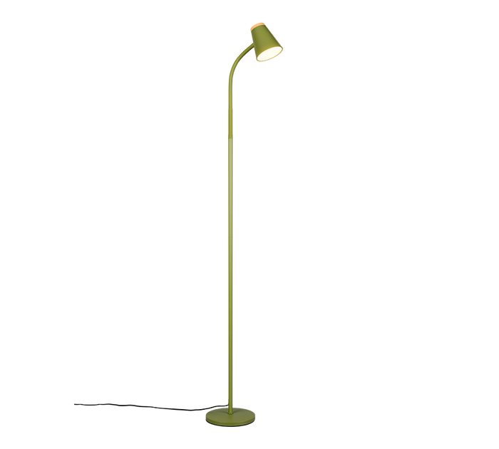Piantana LED, plastica, verde, H 145 cm, Pongo