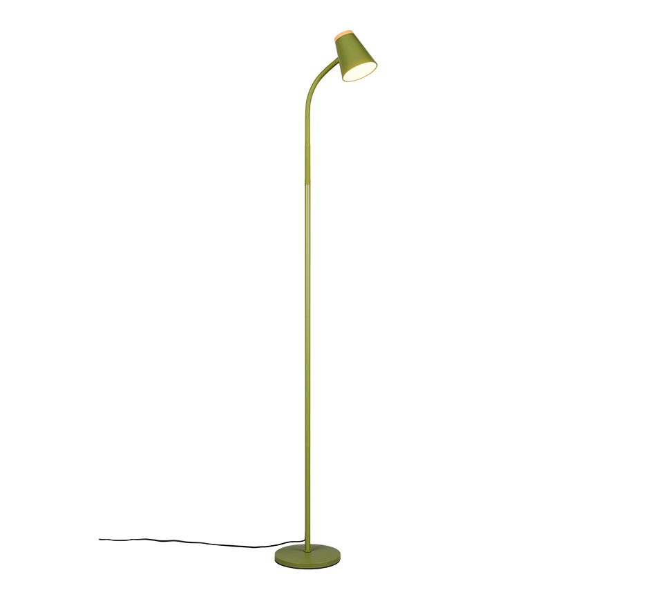Piantana LED, plastica, verde, H 145 cm, Pongo