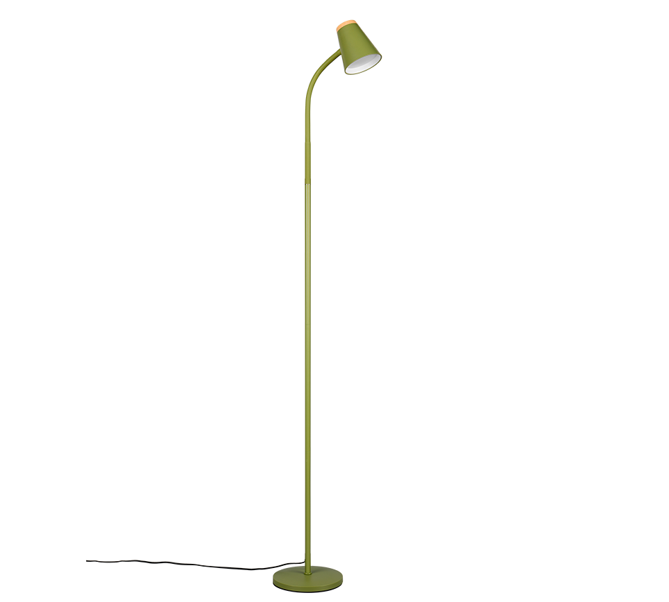 Piantana LED, plastica, verde, H 145 cm, Pongo