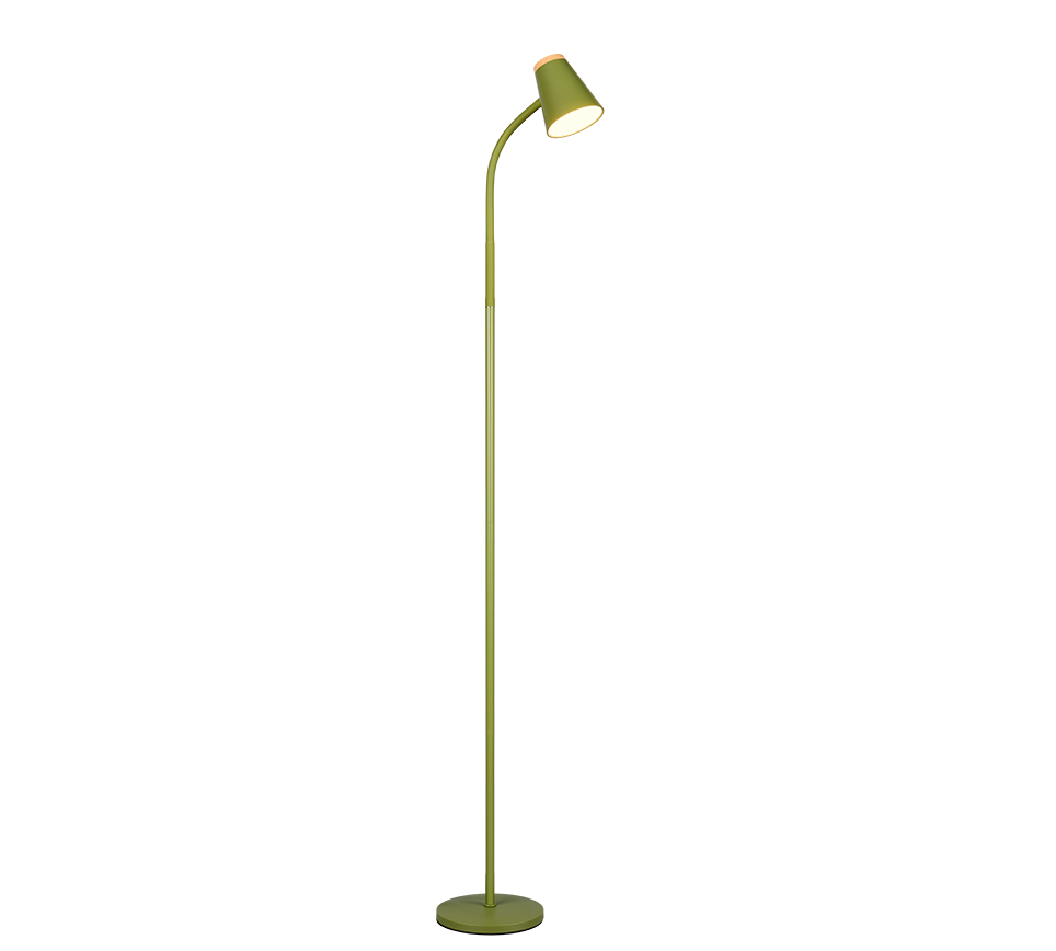 Piantana LED, plastica, verde, H 145 cm, Pongo