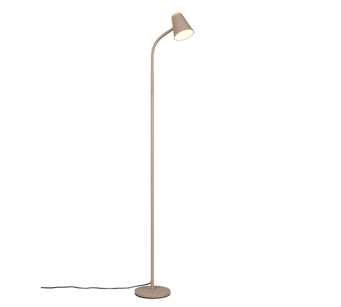 Piantana LED, plastica, beige, H 145 cm, Pongo