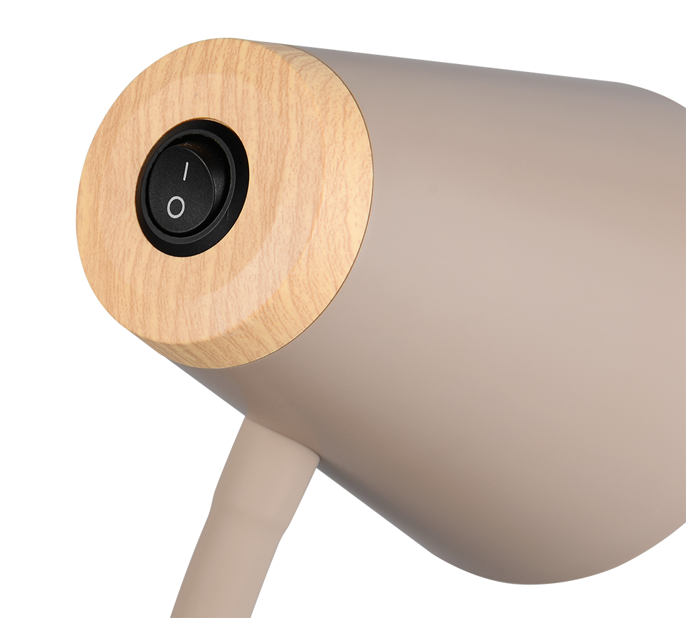 Piantana LED, plastica, beige, H 145 cm, Pongo