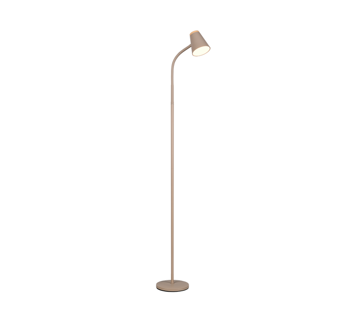 Piantana LED, plastica, beige, H 145 cm, Pongo