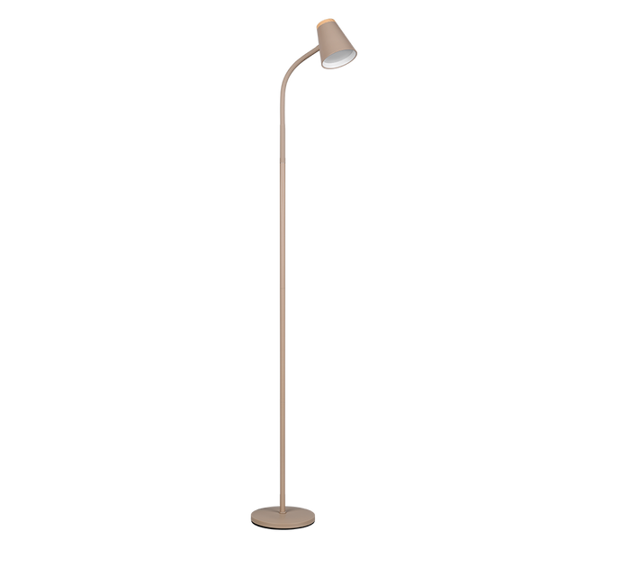 Piantana LED, plastica, beige, H 145 cm, Pongo