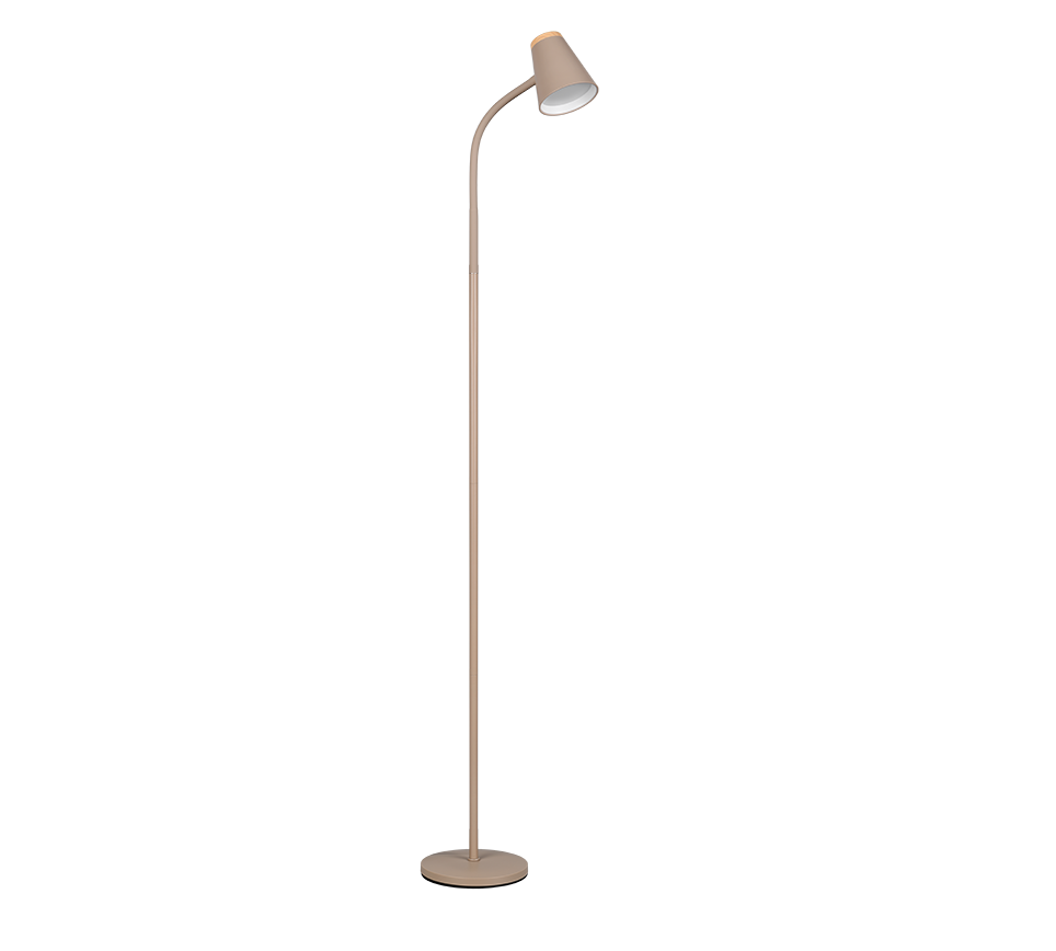 Piantana LED, plastica, beige, H 145 cm, Pongo