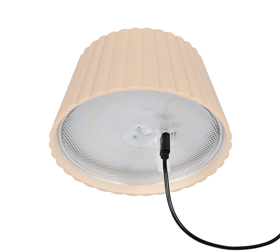 Piantana LED ricaricabile, metallo, sabbia, H 123 cm, Suarez