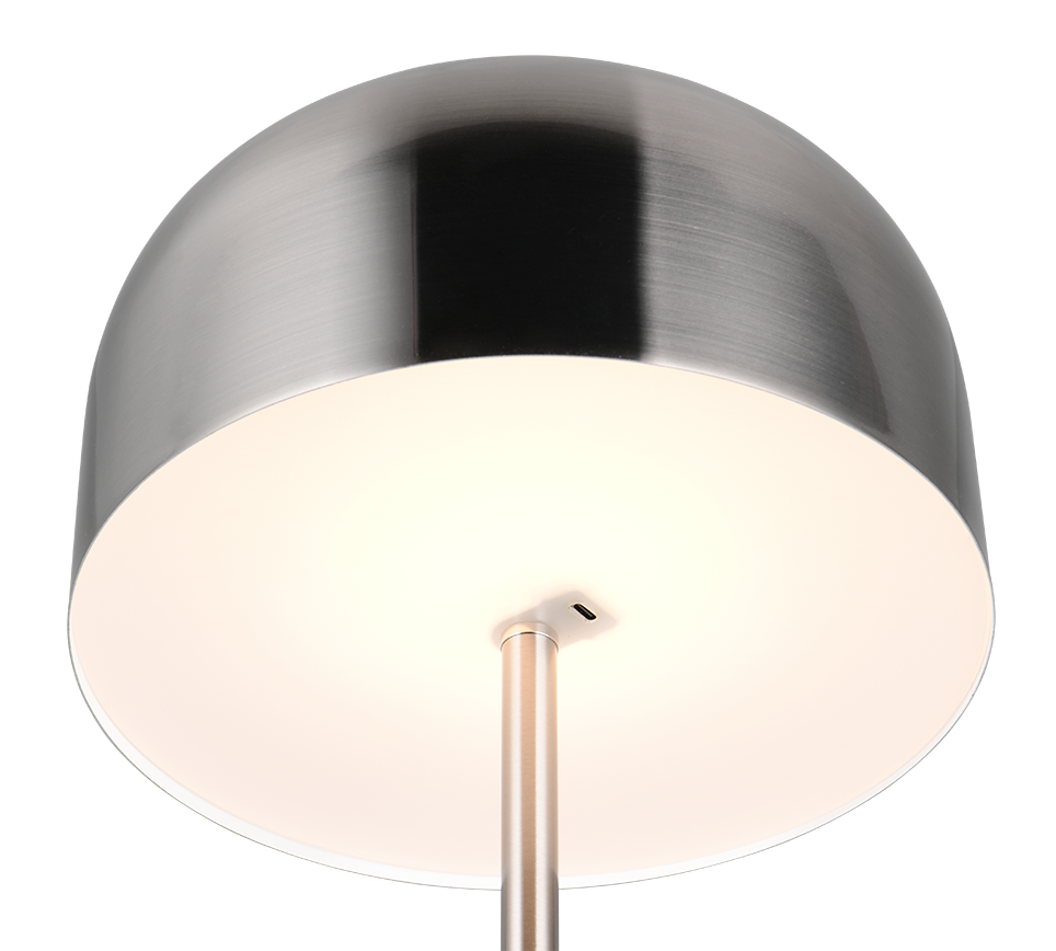 Piantana LED ricaricabile, metallo, acciaio, H 147 cm, Jeff