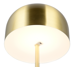 Piantana LED ricaricabile, metallo, ottone, H 147 cm, Jeff