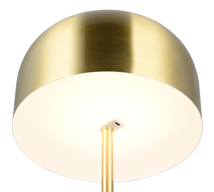 Piantana LED ricaricabile, metallo, ottone, H 147 cm, Jeff