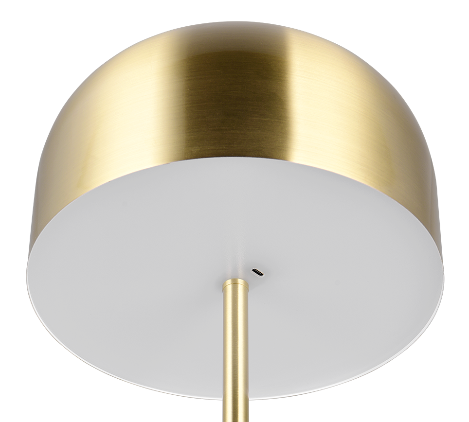 Piantana LED ricaricabile, metallo, ottone, H 147 cm, Jeff