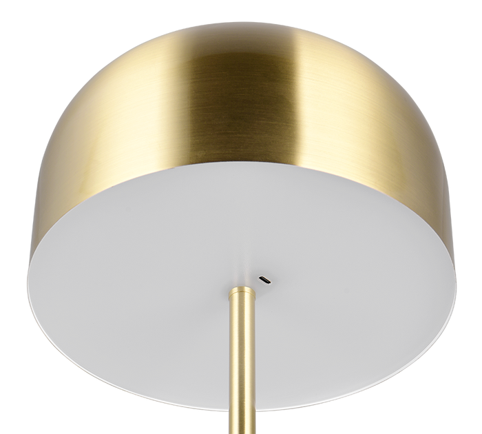 Piantana LED ricaricabile, metallo, ottone, H 147 cm, Jeff