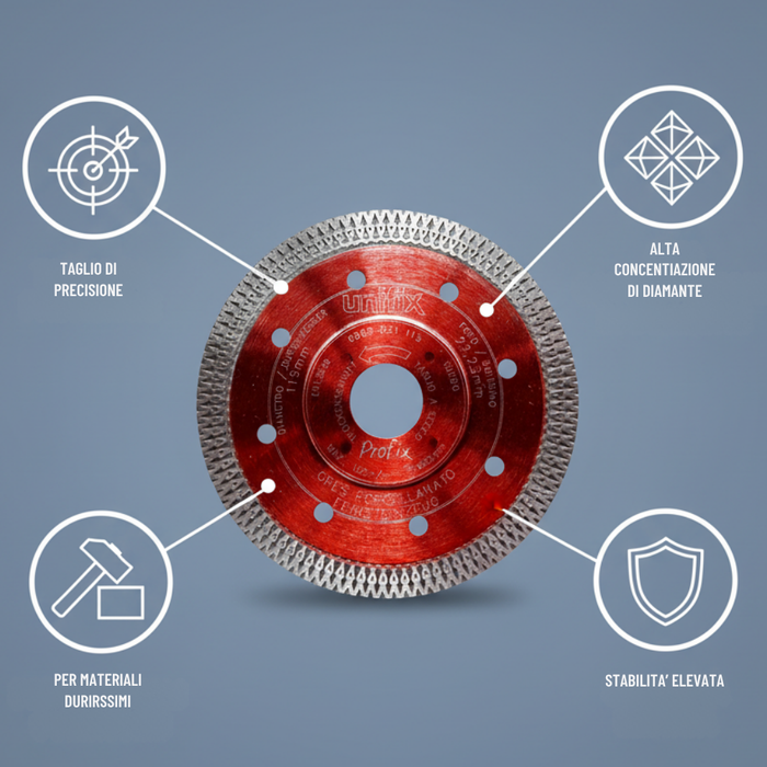 Disco diamantato per gres, marmo e cotto Ø 115 mm