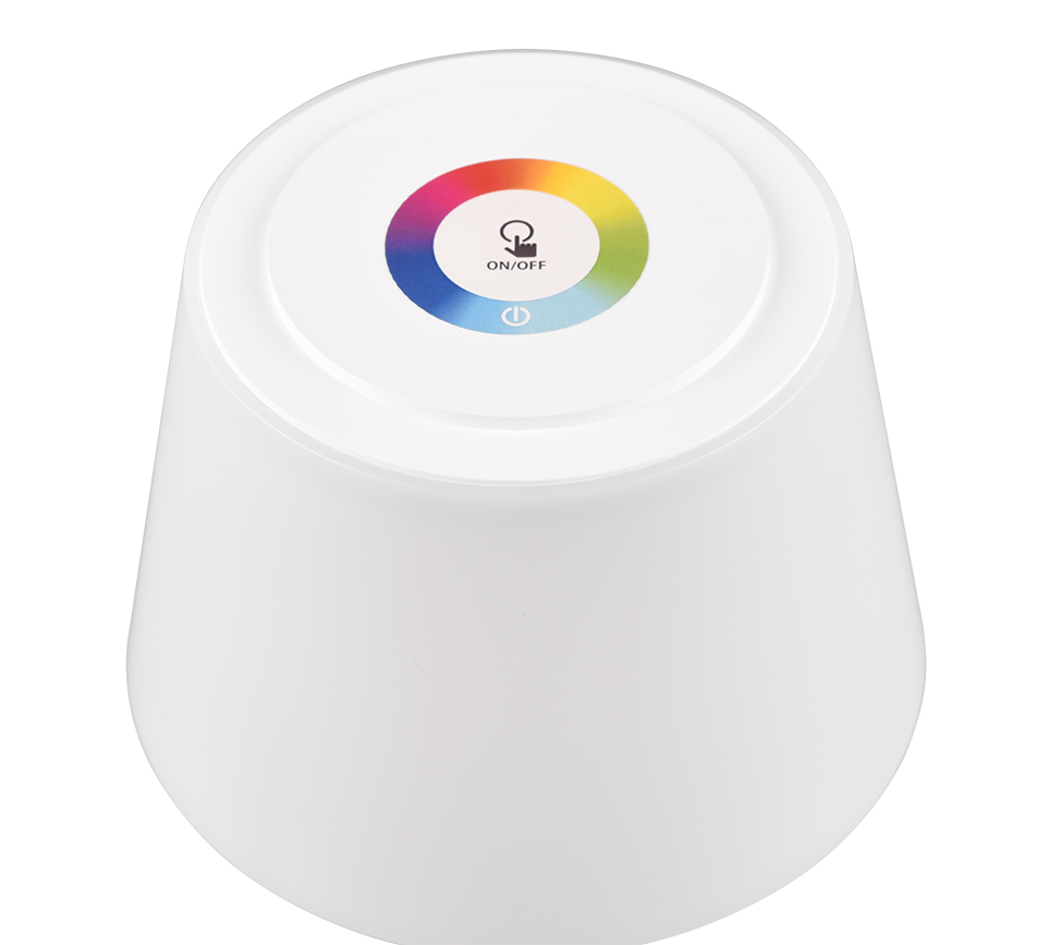 Lampada da tavolo da esterno LED, plastica, bianco opaco, 13x30x13 cm, Sanchez