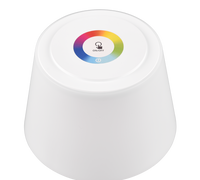 Lampada da tavolo da esterno LED, plastica, bianco opaco, 13x30x13 cm, Sanchez