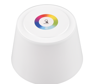 Lampada da tavolo da esterno LED, plastica, bianco opaco, 13x30x13 cm, Sanchez