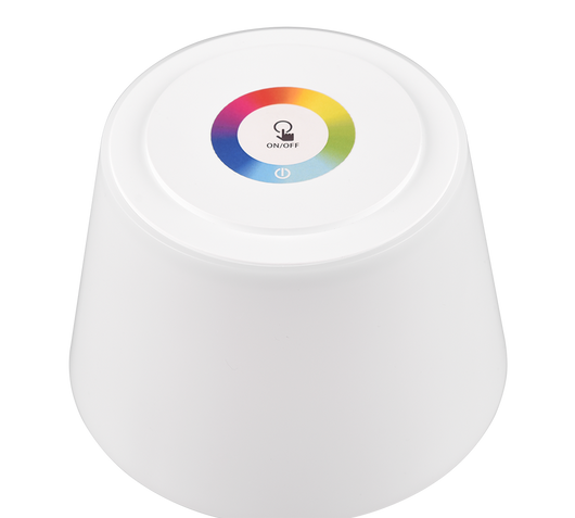 Lampada da tavolo da esterno LED, plastica, bianco opaco, 13x30x13 cm, Sanchez