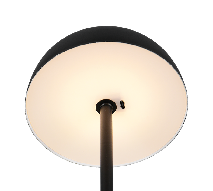 Lampada da tavolo LED, metallo, nero opaco, 13x21x13 cm, Munoz