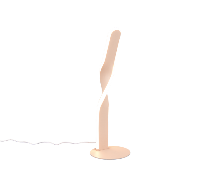 Lampada da tavolo LED, metallo, bianco, H 41 cm, Ginko