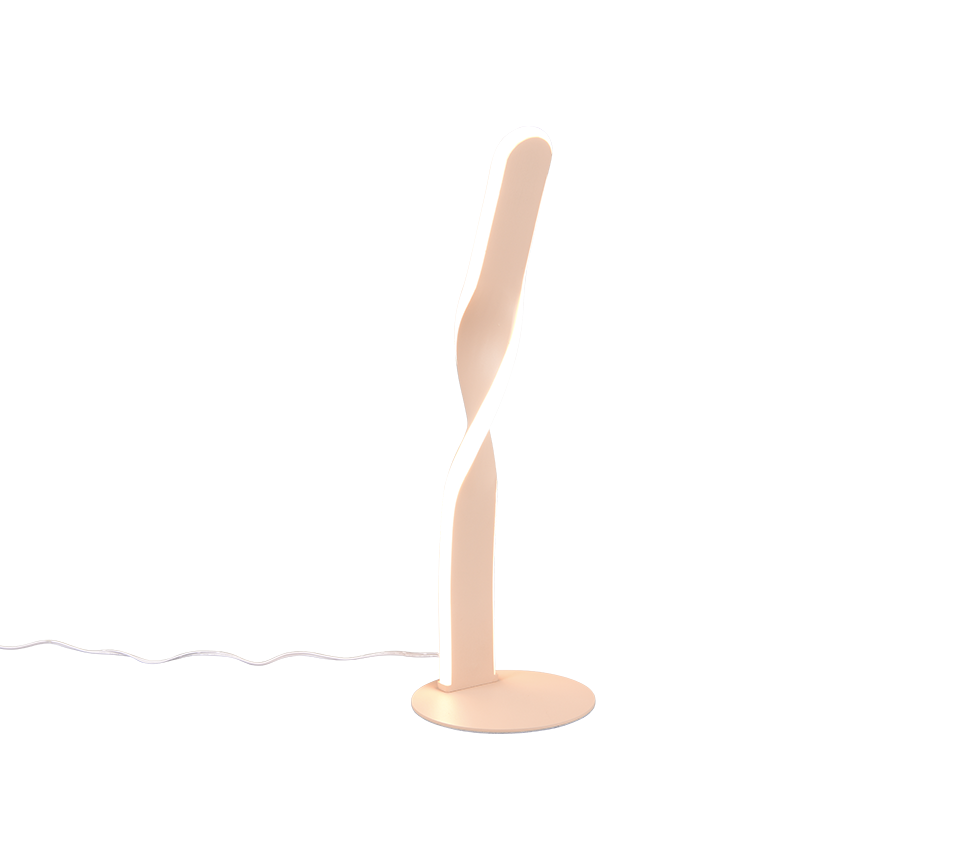 Lampada da tavolo LED, metallo, bianco, H 41 cm, Ginko