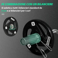 Set di 2 Dischi Pesi in Acciaio con Rivestimento in Gomma per Bilanciere