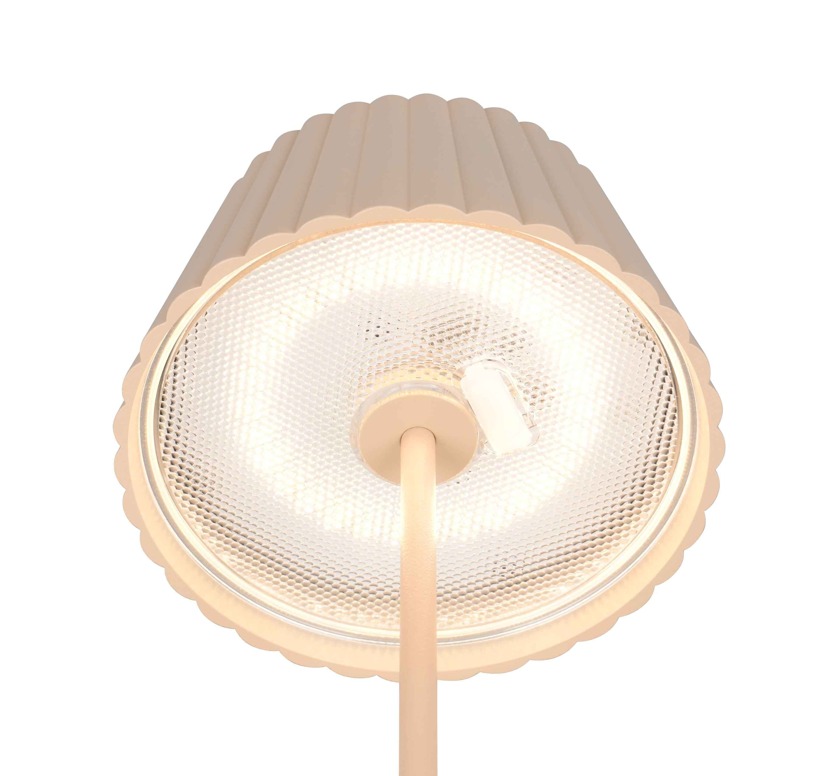 Lampada da tavolo LED ricaricabile, metallo, sabbia, H 40 cm, Suarez