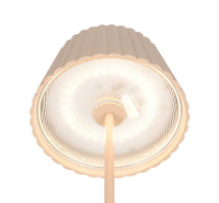 Lampada da tavolo LED ricaricabile, metallo, sabbia, H 40 cm, Suarez