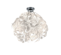 Plafoniera, metallo, cromo, 38x58x38 cm, Leavy