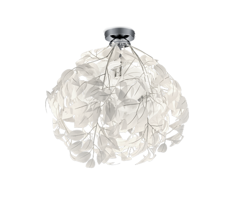 Plafoniera, metallo, cromo, 38x58x38 cm, Leavy