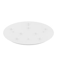 Rosone Tondo Metallo Bianco 8 Fori D60Cm