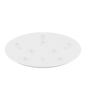 Rosone Tondo Metallo Bianco 8 Fori D60Cm