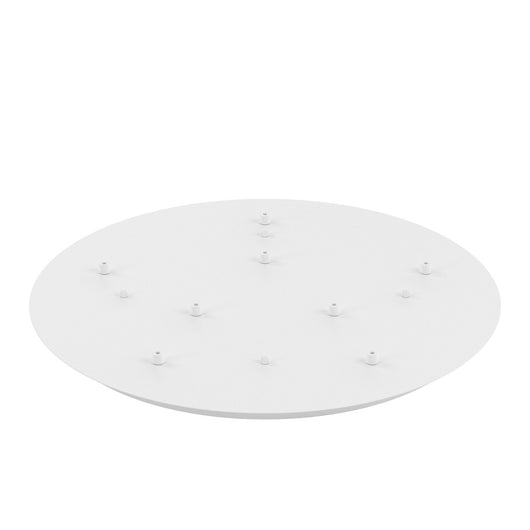 Rosone Tondo Metallo Bianco 8 Fori D60Cm