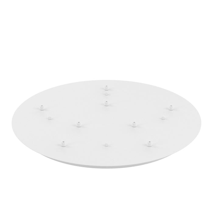 Rosone Tondo Metallo Bianco 8 Fori D60Cm