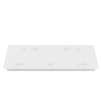 Rosone Rettangolare Metallo Bianco 5 Fori 60X35Cm