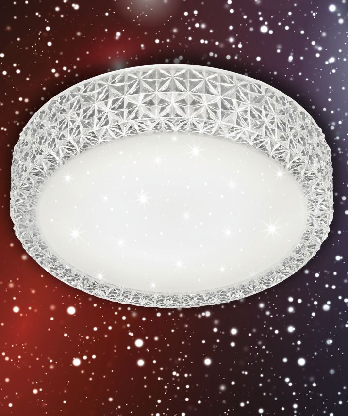 Plafoniera LED, acrilico, bianco, 28,6x8,6x28,6 cm, Pegasus