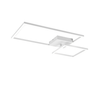 Plafoniera LED con snodo, metallo, bianco, L 63 cm, Padella