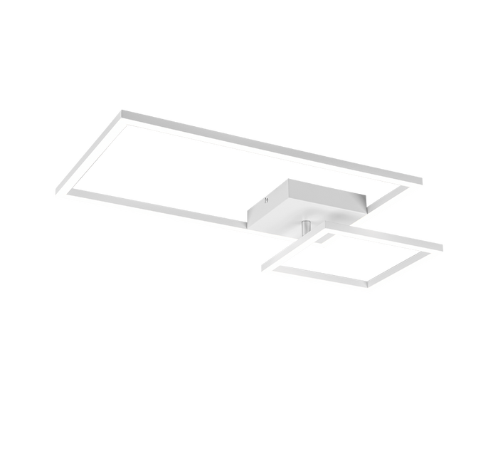 Plafoniera LED con snodo, metallo, bianco, L 63 cm, Padella