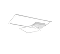 Plafoniera LED con snodo, metallo, bianco, L 63 cm, Padella